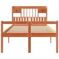 vidaXL Massivholzbett mit Regal ohne Matratze Wachsbraun 120x190 cm vidaXL Massivholzbett mit Regal ohne Matratze Wachsbraun 120x190 cm