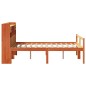 vidaXL Massivholzbett mit Regal ohne Matratze Wachsbraun 120x190 cm vidaXL Massivholzbett mit Regal ohne Matratze Wachsbraun 120x190 cm