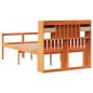 vidaXL Massivholzbett mit Regal ohne Matratze Wachsbraun 120x190 cm vidaXL Massivholzbett mit Regal ohne Matratze Wachsbraun 120x190 cm
