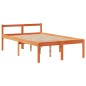 vidaXL Massivholzbett mit Regal ohne Matratze Wachsbraun 120x190 cm vidaXL Massivholzbett mit Regal ohne Matratze Wachsbraun 120x190 cm