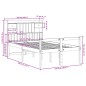 vidaXL Massivholzbett mit Regal ohne Matratze Wachsbraun 120x190 cm vidaXL Massivholzbett mit Regal ohne Matratze Wachsbraun 120x190 cm