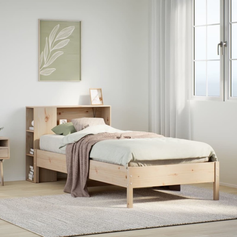vidaXL Massivholzbett mit Regal ohne Matratze 100x200 cm Kiefer vidaXL Massivholzbett mit Regal ohne Matratze 100x200 cm Kiefer