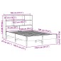 vidaXL Massivholzbett mit Regal ohne Matratze Wachsbraun 140x190 cm vidaXL Massivholzbett mit Regal ohne Matratze Wachsbraun 140x190 cm