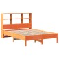 vidaXL Massivholzbett mit Regal ohne Matratze Wachsbraun 120x190 cm vidaXL Massivholzbett mit Regal ohne Matratze Wachsbraun 120x190 cm