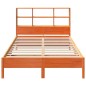 vidaXL Massivholzbett mit Regal ohne Matratze Wachsbraun 120x190 cm vidaXL Massivholzbett mit Regal ohne Matratze Wachsbraun 120x190 cm