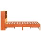 vidaXL Massivholzbett mit Regal ohne Matratze Wachsbraun 120x190 cm vidaXL Massivholzbett mit Regal ohne Matratze Wachsbraun 120x190 cm