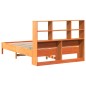 vidaXL Massivholzbett mit Regal ohne Matratze Wachsbraun 120x190 cm vidaXL Massivholzbett mit Regal ohne Matratze Wachsbraun 120x190 cm