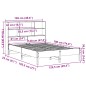 vidaXL Massivholzbett mit Regal ohne Matratze Wachsbraun 120x190 cm vidaXL Massivholzbett mit Regal ohne Matratze Wachsbraun 120x190 cm