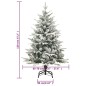 Künstlicher Weihnachtsbaum LEDs & Kugeln Beschneit 120cm PVC PE Künstlicher Weihnachtsbaum LEDs & Kugeln Beschneit 120cm PVC PE