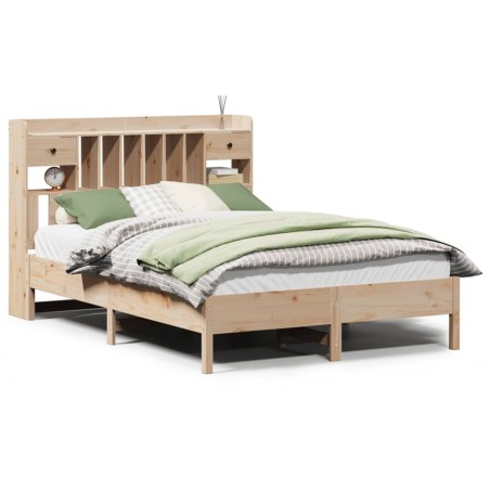 vidaXL Massivholzbett mit Regal ohne Matratze 160x200 cm Kiefer
