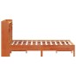 vidaXL Massivholzbett mit Regal ohne Matratze Wachsbraun 150x200 cm vidaXL Massivholzbett mit Regal ohne Matratze Wachsbraun 150x200 cm