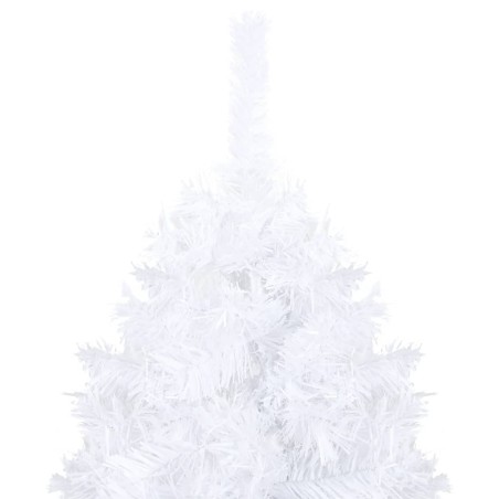 vidaXL Künstlicher Weihnachtsbaum mit Beleuchtung & Kugeln Weiß 120 cm
