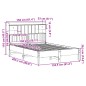 vidaXL Massivholzbett mit Regal ohne Matratze Wachsbraun 150x200 cm vidaXL Massivholzbett mit Regal ohne Matratze Wachsbraun 150x200 cm