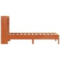 vidaXL Massivholzbett mit Regal ohne Matratze Wachsbraun 90x200 cm vidaXL Massivholzbett mit Regal ohne Matratze Wachsbraun 90x200 cm