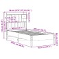 vidaXL Massivholzbett mit Regal ohne Matratze Wachsbraun 90x200 cm vidaXL Massivholzbett mit Regal ohne Matratze Wachsbraun 90x200 cm