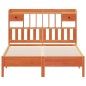 vidaXL Massivholzbett mit Regal ohne Matratze Wachsbraun 120x190 cm vidaXL Massivholzbett mit Regal ohne Matratze Wachsbraun 120x190 cm