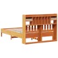 vidaXL Massivholzbett mit Regal ohne Matratze Wachsbraun 120x190 cm vidaXL Massivholzbett mit Regal ohne Matratze Wachsbraun 120x190 cm