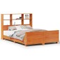 vidaXL Massivholzbett ohne Matratze Wachsbraun 150x200 cm Kiefernholz vidaXL Massivholzbett ohne Matratze Wachsbraun 150x200 cm Kiefernholz