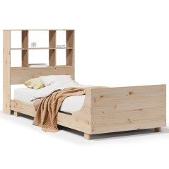 vidaXL Massivholzbett ohne Matratze 100x200 cm Kiefernholz