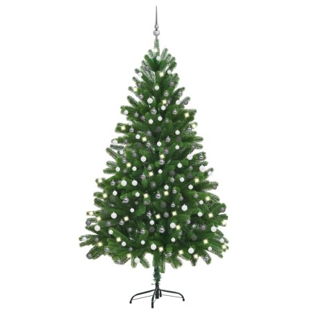 Künstlicher Weihnachtsbaum mit LEDs & Kugeln 210 cm Grün