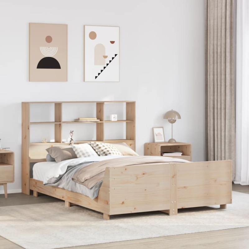 vidaXL Massivholzbett ohne Matratze 135x190 cm Kiefernholz vidaXL Massivholzbett ohne Matratze 135x190 cm Kiefernholz