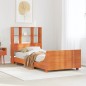 vidaXL Massivholzbett ohne Matratze Wachsbraun 90x190 cm Kiefernholz vidaXL Massivholzbett ohne Matratze Wachsbraun 90x190 cm Kiefernholz