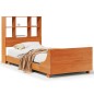 vidaXL Massivholzbett ohne Matratze Wachsbraun 90x190 cm Kiefernholz vidaXL Massivholzbett ohne Matratze Wachsbraun 90x190 cm Kiefernholz