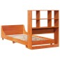 vidaXL Massivholzbett ohne Matratze Wachsbraun 90x190 cm Kiefernholz vidaXL Massivholzbett ohne Matratze Wachsbraun 90x190 cm Kiefernholz