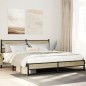 vidaXL Metallbett ohne Matratze Sonoma-Eiche 193x203 cm vidaXL Metallbett ohne Matratze Sonoma-Eiche 193x203 cm