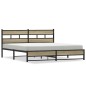 vidaXL Metallbett ohne Matratze Sonoma-Eiche 193x203 cm vidaXL Metallbett ohne Matratze Sonoma-Eiche 193x203 cm