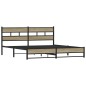vidaXL Metallbett ohne Matratze Sonoma-Eiche 193x203 cm vidaXL Metallbett ohne Matratze Sonoma-Eiche 193x203 cm