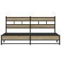 vidaXL Metallbett ohne Matratze Sonoma-Eiche 193x203 cm vidaXL Metallbett ohne Matratze Sonoma-Eiche 193x203 cm