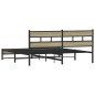vidaXL Metallbett ohne Matratze Sonoma-Eiche 193x203 cm vidaXL Metallbett ohne Matratze Sonoma-Eiche 193x203 cm