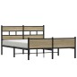 vidaXL Metallbett ohne Matratze Sonoma-Eiche 160x200 cm vidaXL Metallbett ohne Matratze Sonoma-Eiche 160x200 cm
