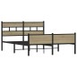 vidaXL Metallbett ohne Matratze Sonoma-Eiche 160x200 cm vidaXL Metallbett ohne Matratze Sonoma-Eiche 160x200 cm