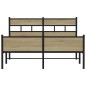 vidaXL Metallbett ohne Matratze Sonoma-Eiche 160x200 cm vidaXL Metallbett ohne Matratze Sonoma-Eiche 160x200 cm
