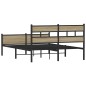 vidaXL Metallbett ohne Matratze Sonoma-Eiche 160x200 cm vidaXL Metallbett ohne Matratze Sonoma-Eiche 160x200 cm
