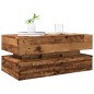 vidaXL Couchtisch mit LED-Leuchten Altholz-Optik 90x50x40 cm vidaXL Couchtisch mit LED-Leuchten Altholz-Optik 90x50x40 cm
