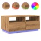 vidaXL Couchtisch mit LED-Leuchten Artisan-Eiche 90x49x40 cm vidaXL Couchtisch mit LED-Leuchten Artisan-Eiche 90x49x40 cm