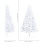 vidaXL Künstlicher Halb-Weihnachtsbaum Beleuchtung Kugeln Weiß 120 cm vidaXL Künstlicher Halb-Weihnachtsbaum Beleuchtung Kugeln Weiß 120 cm