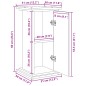 vidaXL Postament mit Stauraum Eichen-Optik 31x30x90 cm Holzwerkstoff vidaXL Postament mit Stauraum Eichen-Optik 31x30x90 cm Holzwerkstoff