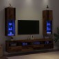 vidaXL TV-Schränke mit LED-Leuchten 2 Stk. Altholz-Optik 30,5x30x102cm vidaXL TV-Schränke mit LED-Leuchten 2 Stk. Altholz-Optik 30,5x30x102cm