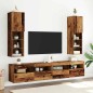 vidaXL TV-Schränke mit LED-Leuchten 2 Stk. Altholz-Optik 30,5x30x102cm vidaXL TV-Schränke mit LED-Leuchten 2 Stk. Altholz-Optik 30,5x30x102cm