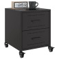 vidaXL Nachttische 2 Stk. Schwarz 36x39x43,5 cm Stahl vidaXL Nachttische 2 Stk. Schwarz 36x39x43,5 cm Stahl