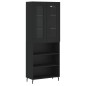 Highboard Schwarz 69,5x34x180 cm Holzwerkstoff Highboard Schwarz 69,5x34x180 cm Holzwerkstoff