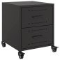 vidaXL Nachttische 2 Stk. Schwarz 36x39x43,5 cm Stahl vidaXL Nachttische 2 Stk. Schwarz 36x39x43,5 cm Stahl