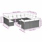 vidaXL 14-tlg. Garten-Sofagarnitur mit Kissen Hellgrau Poly Rattan
