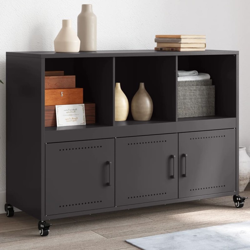 vidaXL Sideboard Schwarz 100,5x39x72 cm Stahl vidaXL Sideboard Schwarz 100,5x39x72 cm Stahl
