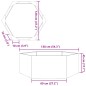 vidaXL Pflanzkübel Anthrazit Sechseckig 138x120x45 Stahl vidaXL Pflanzkübel Anthrazit Sechseckig 138x120x45 Stahl