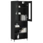 Highboard Schwarz 69,5x34x180 cm Holzwerkstoff Highboard Schwarz 69,5x34x180 cm Holzwerkstoff